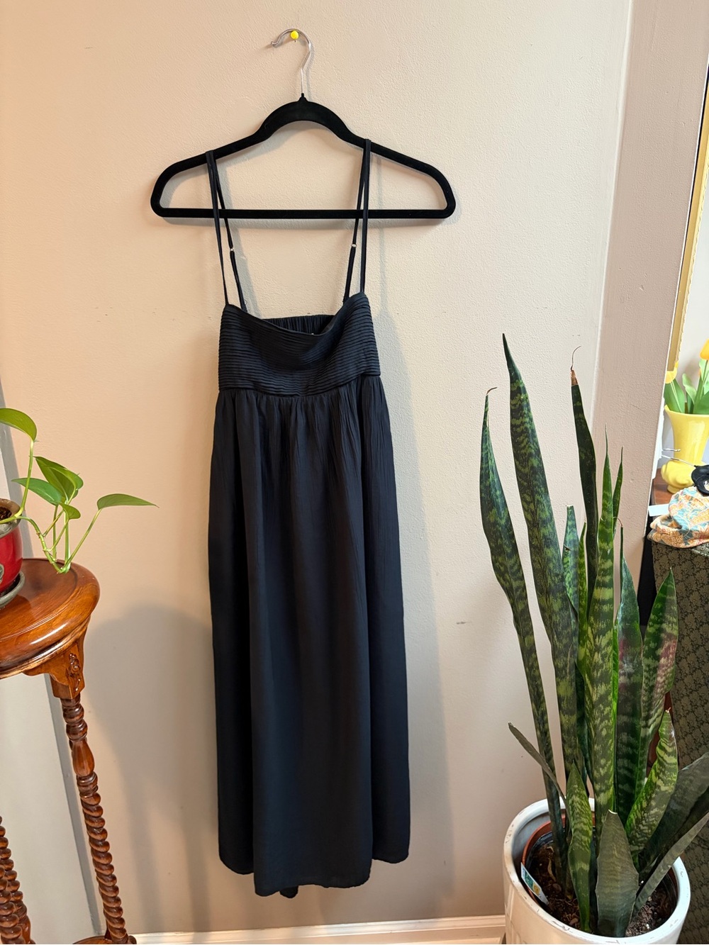 Abercrombie Black Spaghetti Strap Maxi Dress